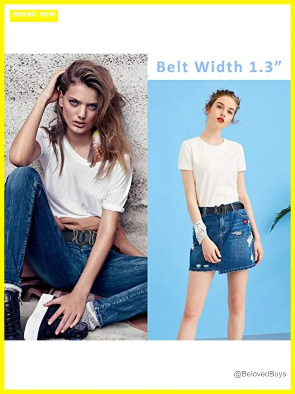 Women's Faux Leather Snake Buckle Belt Fashion Waist Belt